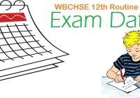 WBCHSE 12th Routine 2016